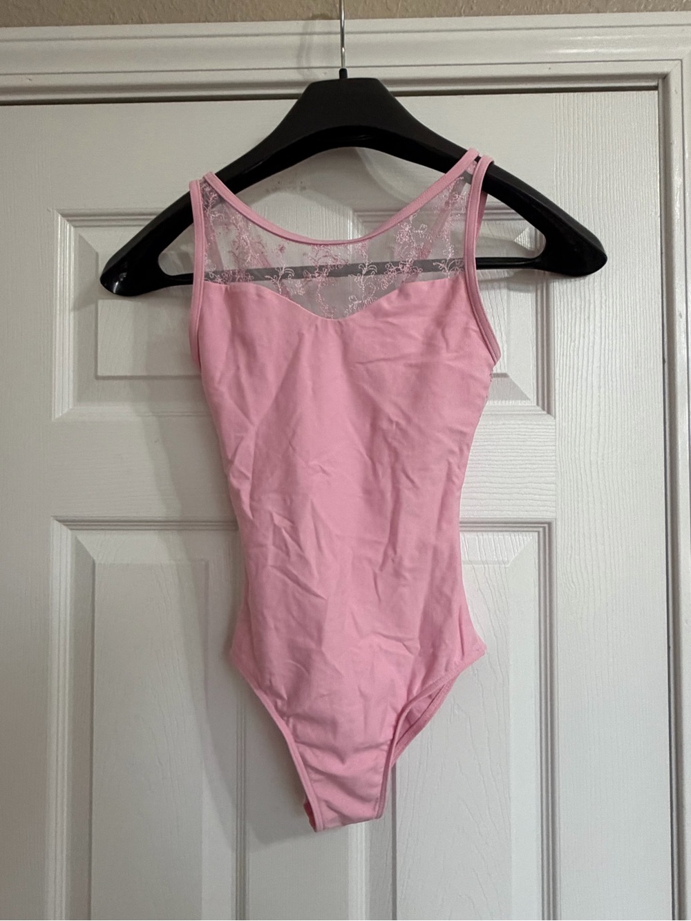 Women’s Junior’s Wear Moi Belmine Pink Lace Dance Leotard XS LIKE NEW